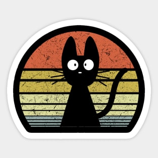 Cute Cat Surprise Vintage Sticker